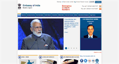 Desktop Screenshot of embassyindia.es