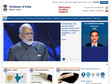Tablet Screenshot of embassyindia.es